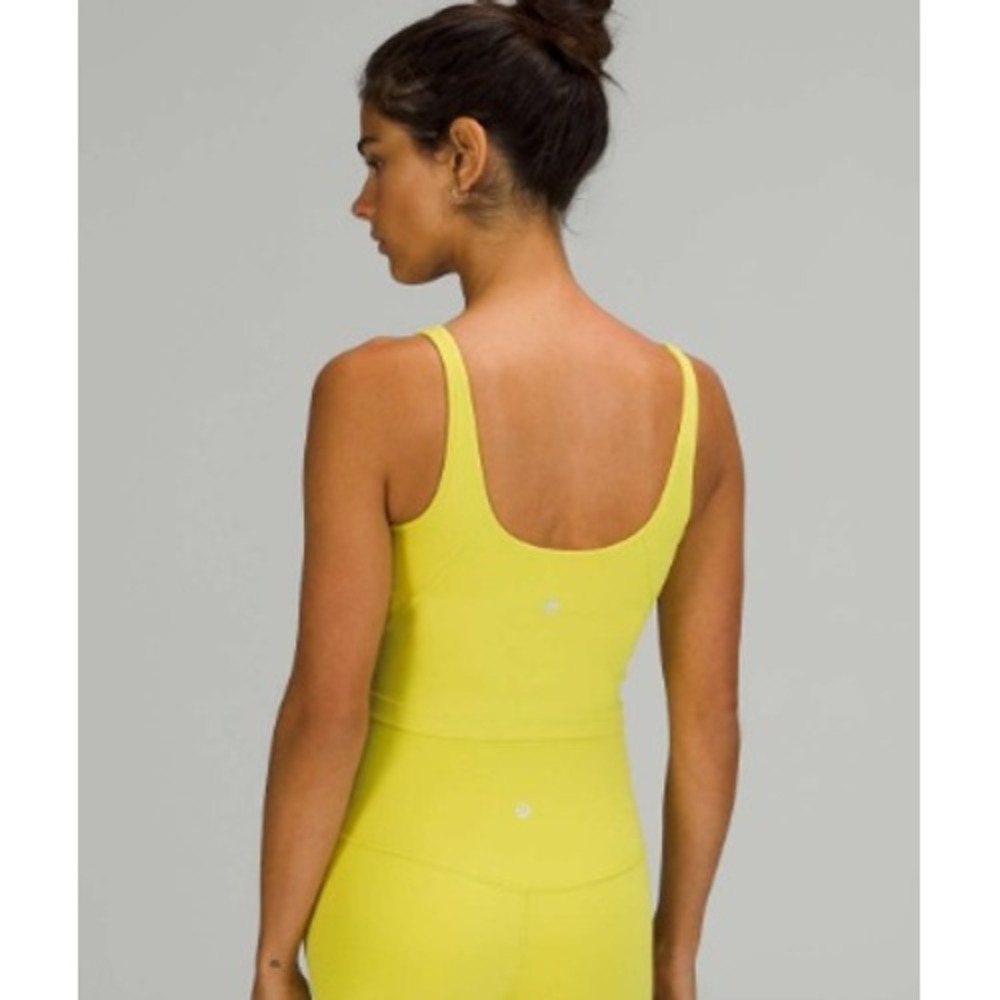 Lululemon Align Tank Top Women 6 Yellow Yoga Athletic Workout Cropped Nulu Camis